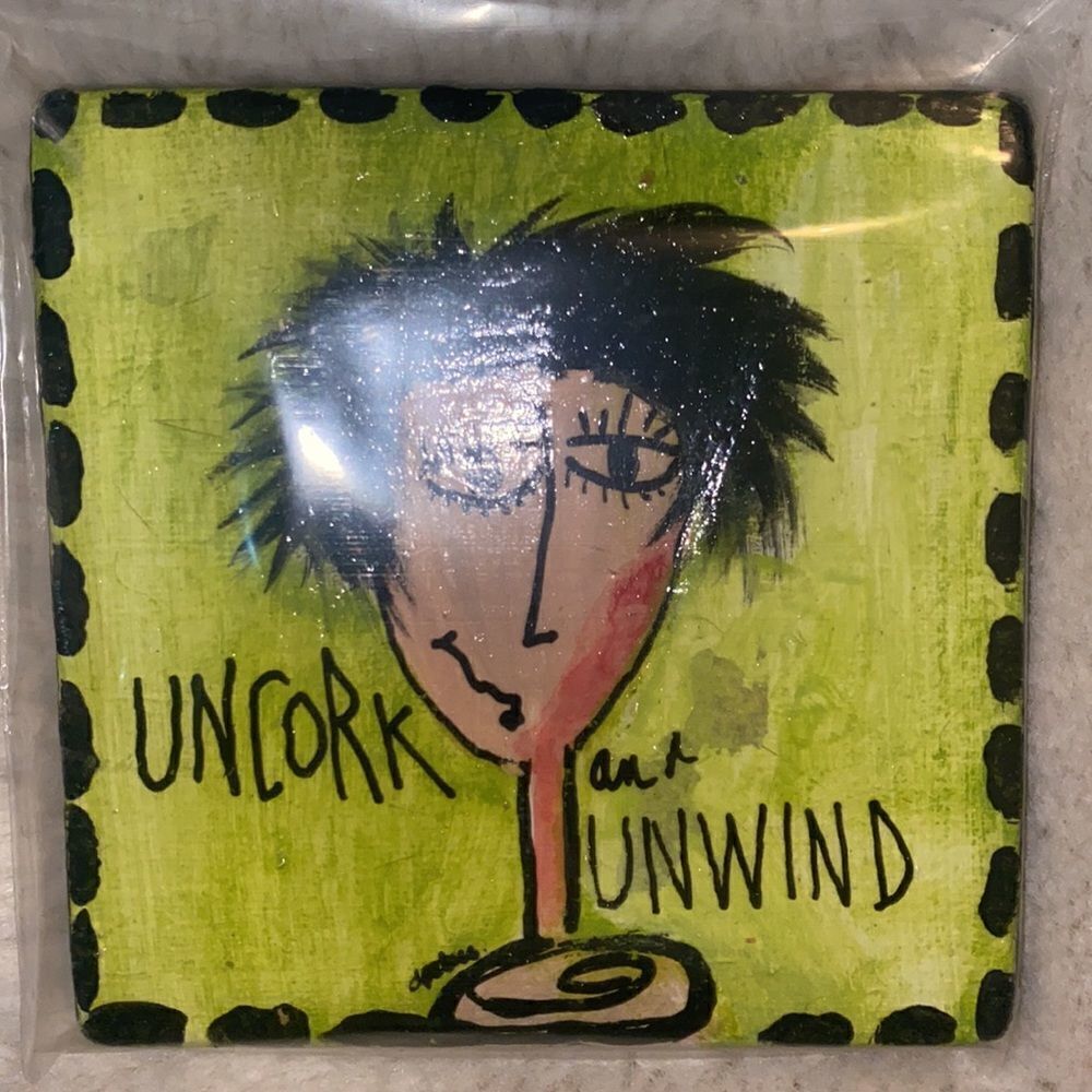 Deb Peters Set of Four Hand Painted Coasters! - Picture 5 of 7